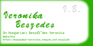 veronika beszedes business card